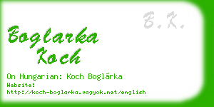 boglarka koch business card